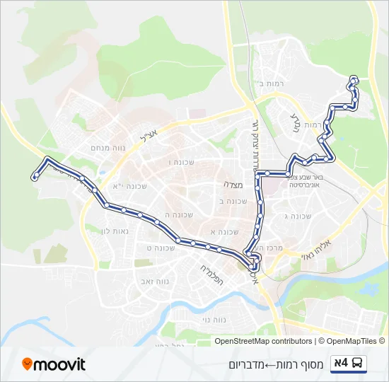 4א Bus Line Map