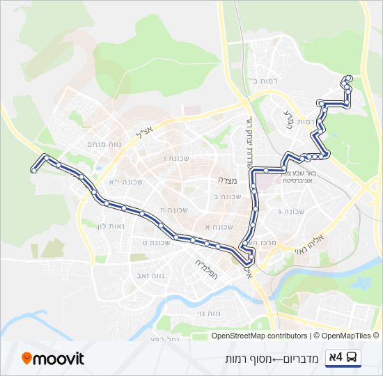 4א Bus Line Map