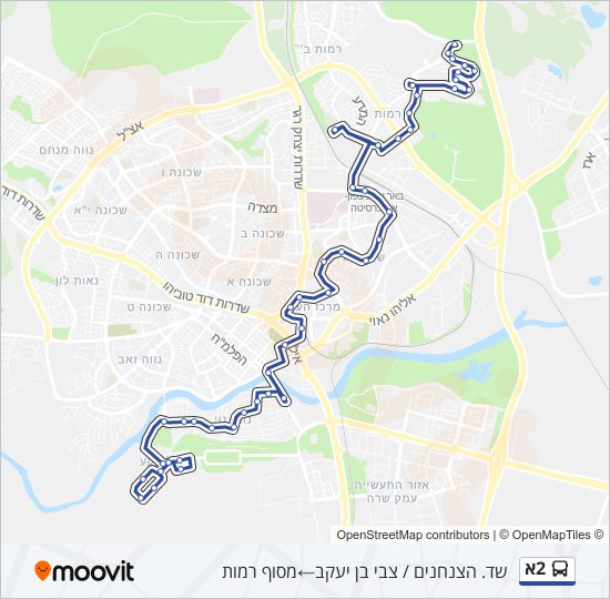 2א bus Line Map