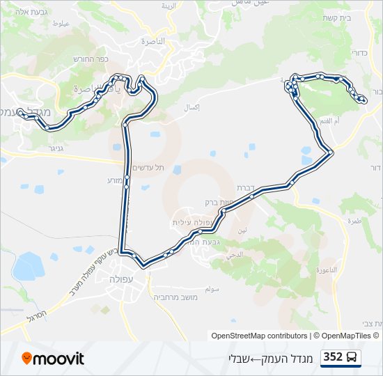 352 Bus Line Map