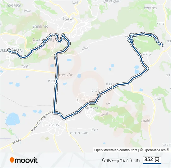 352 Bus Line Map