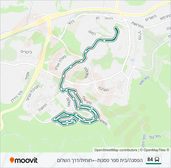 84 Bus Line Map