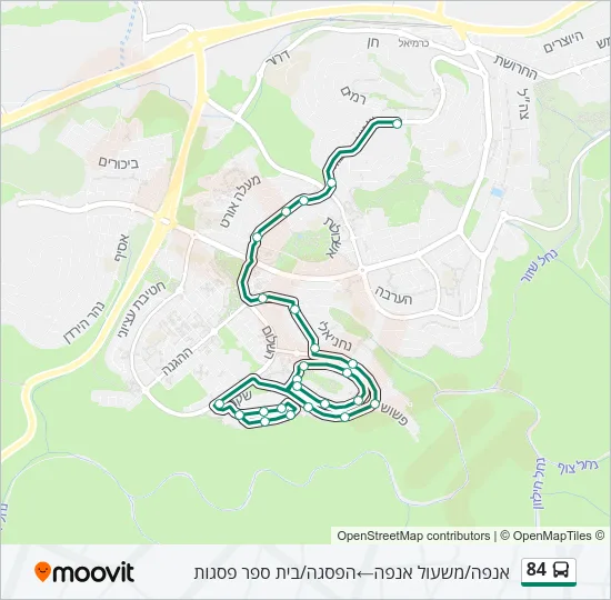 84 Bus Line Map