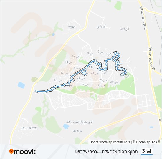 3 Bus Line Map