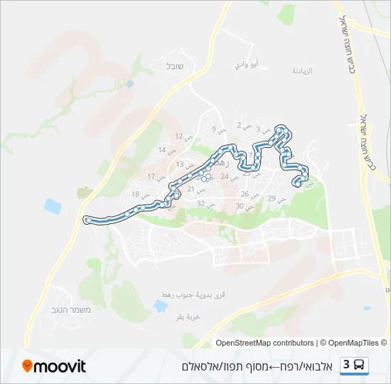 Автобус 3: карта маршрута