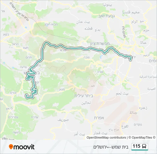 115 Bus Line Map