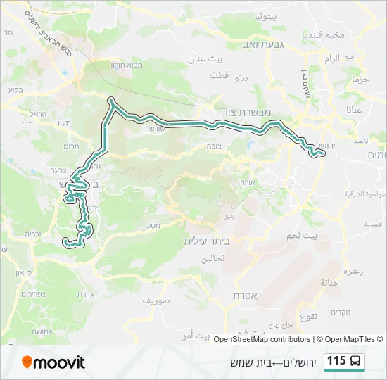115 Bus Line Map