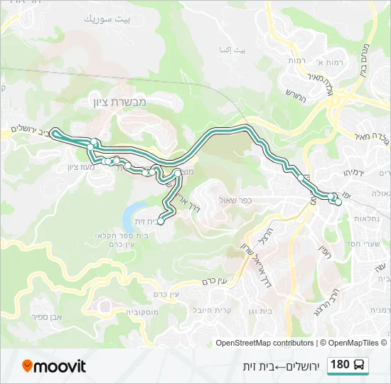 180 Bus Line Map