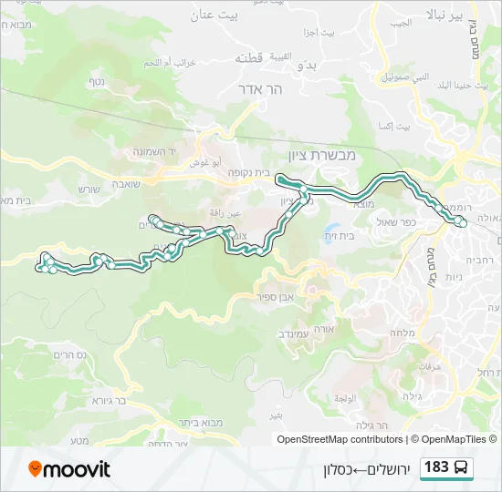 183 Bus Line Map