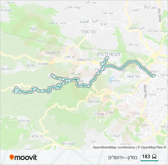 183 Bus Line Map