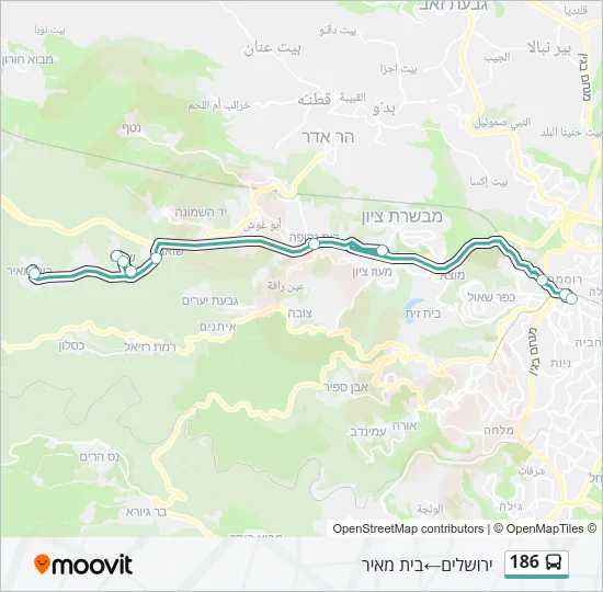 186 Bus Line Map