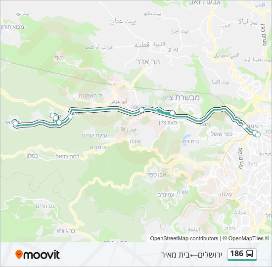 Автобус 186 маршрут остановки