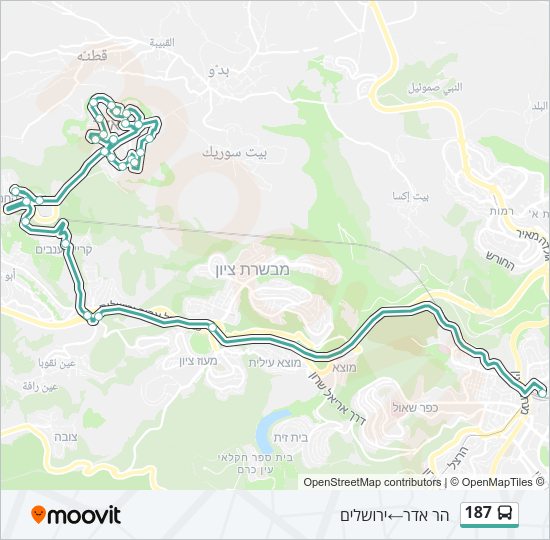 187 Bus Line Map