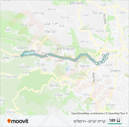 189 Bus Line Map