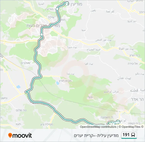 191 Bus Line Map