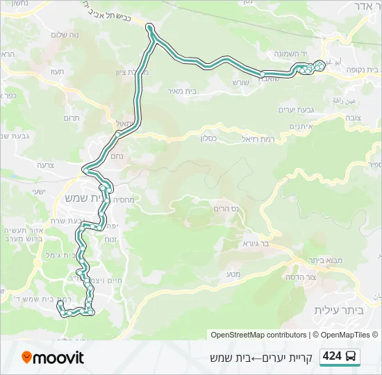 424 Bus Line Map