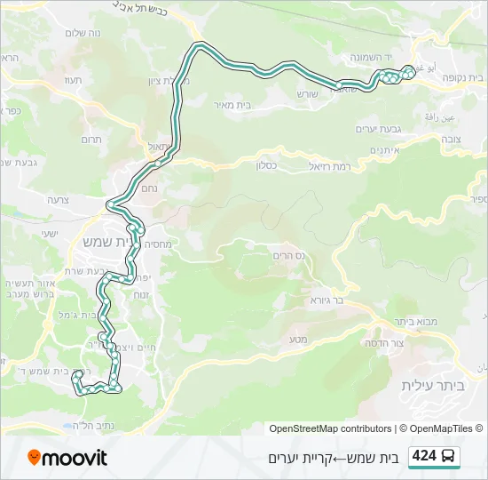 424 Bus Line Map