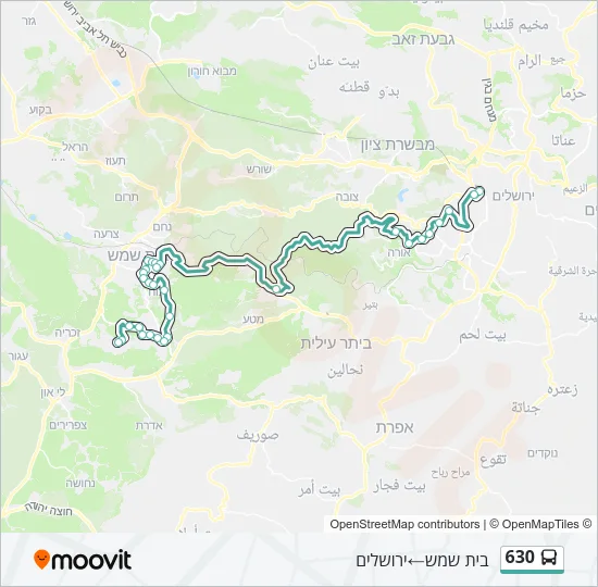 630 Bus Line Map