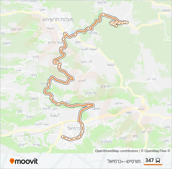 347 Bus Line Map