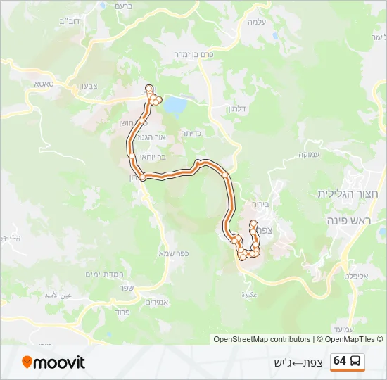 64 Bus Line Map