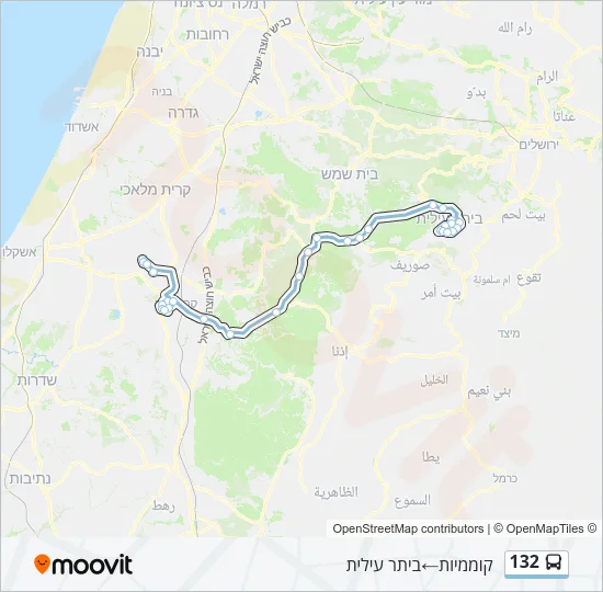 132 Bus Line Map