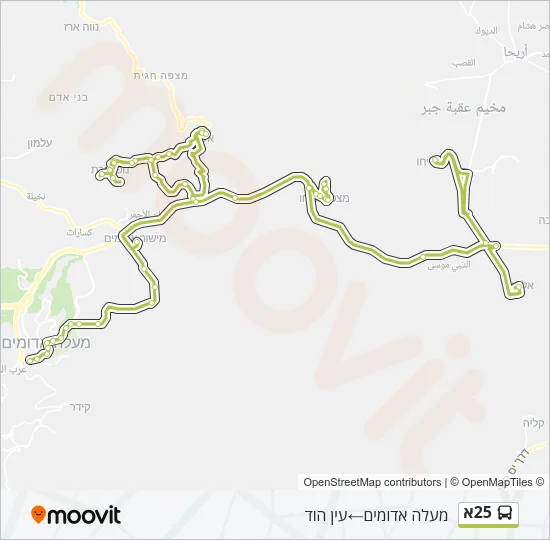 25א Bus Line Map