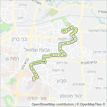 87א Bus Line Map