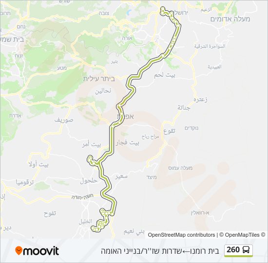 260 Bus Line Map