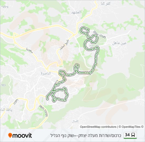 Автобус 34: карта маршрута