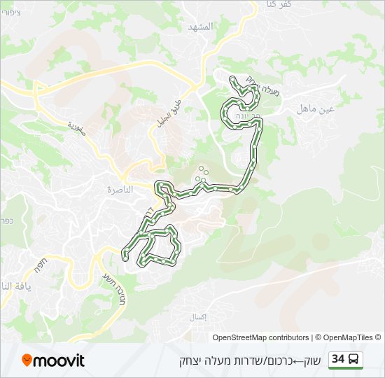 34 Bus Line Map