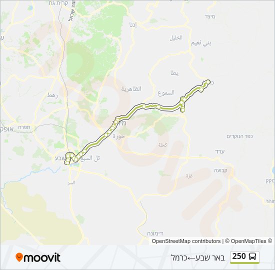 250 Bus Line Map