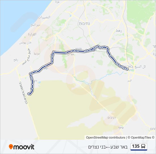 135 bus Line Map