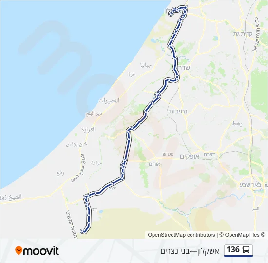 136 Bus Line Map