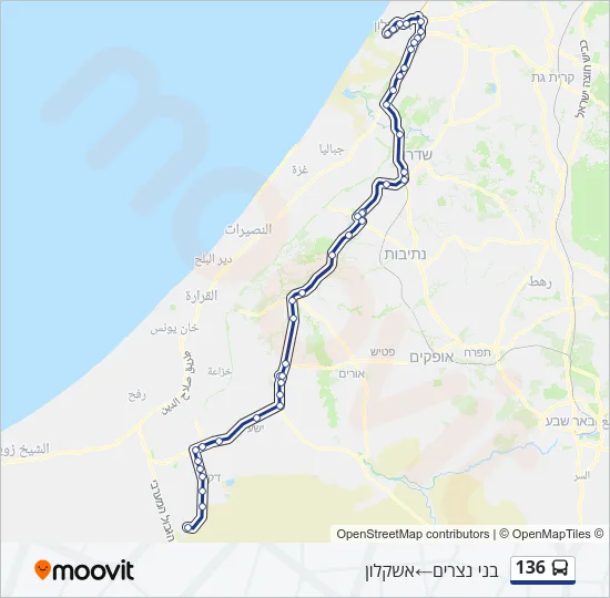 136 Bus Line Map