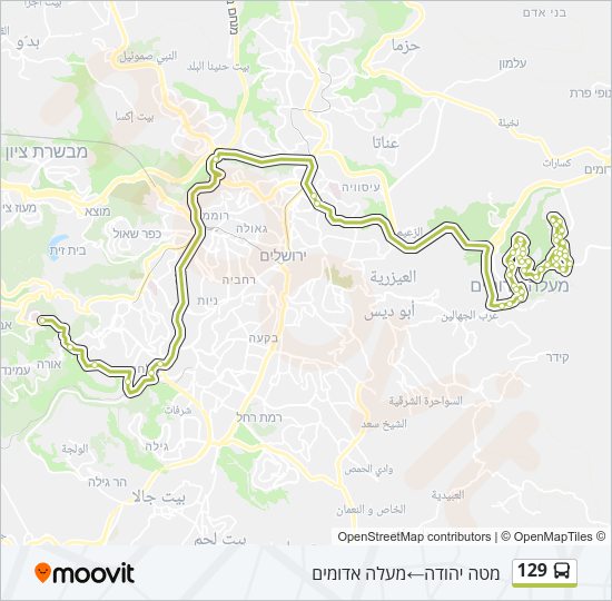 129 Bus Line Map