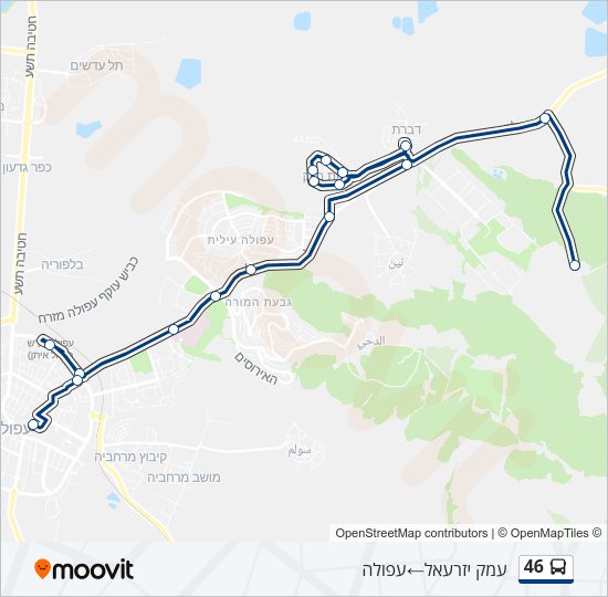 46 Bus Line Map