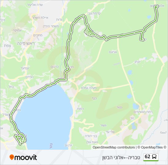 Автобус 62: карта маршрута