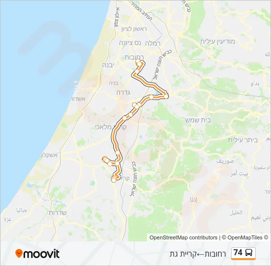 74 Bus Line Map