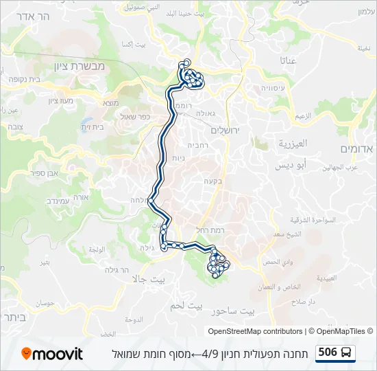 506 Bus Line Map