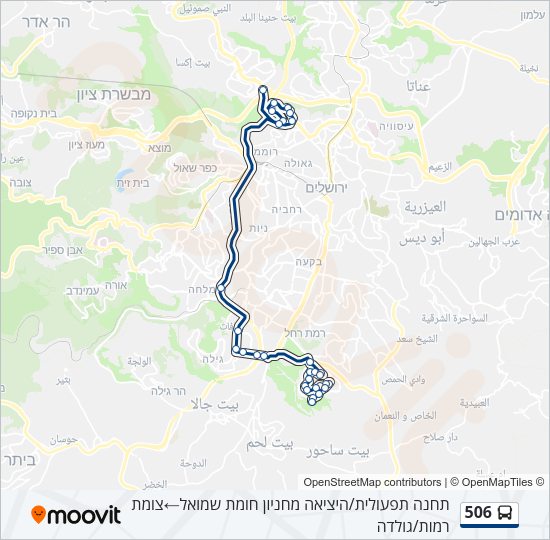 506 Bus Line Map