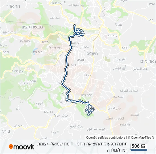 506 Bus Line Map