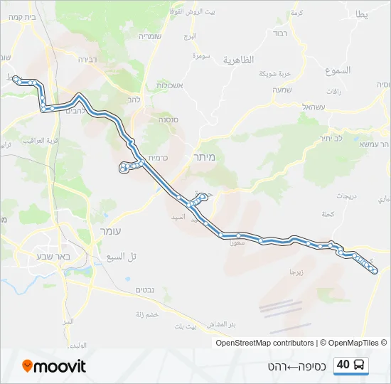 40 Bus Line Map