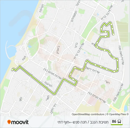 86 Bus Line Map