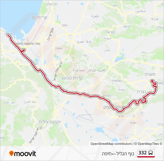 332 Bus Line Map