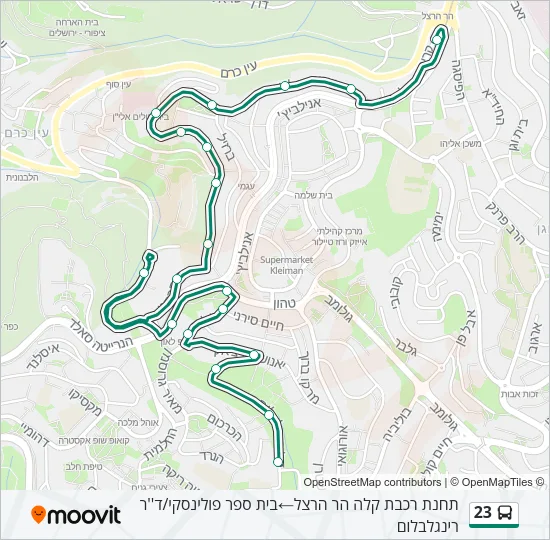23 Bus Line Map