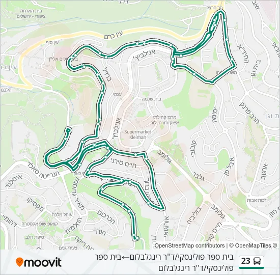 23 Bus Line Map