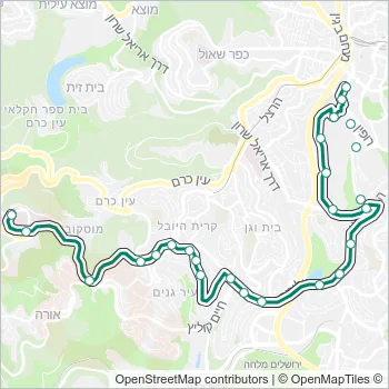 42א Bus Line Map