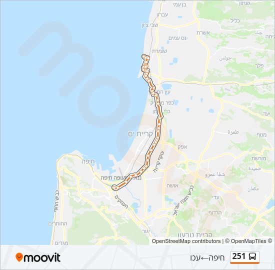 251 Bus Line Map