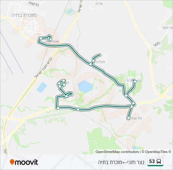 53 bus Line Map