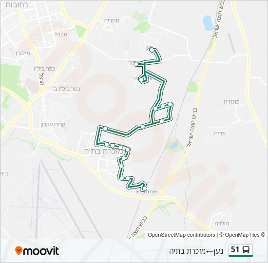 51 Bus Line Map